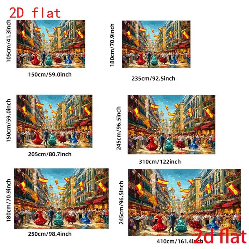 2D Spanish Flamenco Festival Themed Photo Booth Backdrop
