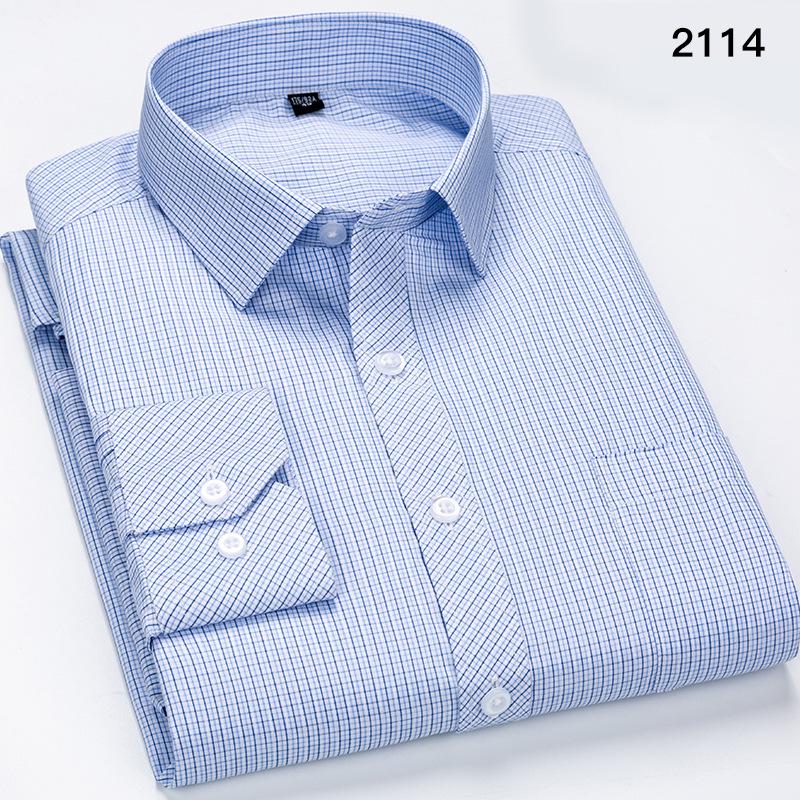 Men's Autumn Striped Business Casual Long-Sleeve Shirt