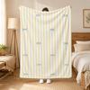 Schleifen Schleifenmuster Überwurf 240g Flanell-Decke, geeignet für Sofas, Betten, Büros, exquisites Geschenkdecken