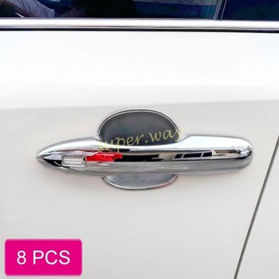 Chrome Car Door Handle Cover + Bowl Cup Trims For -2024 Toyota Corolla Cross