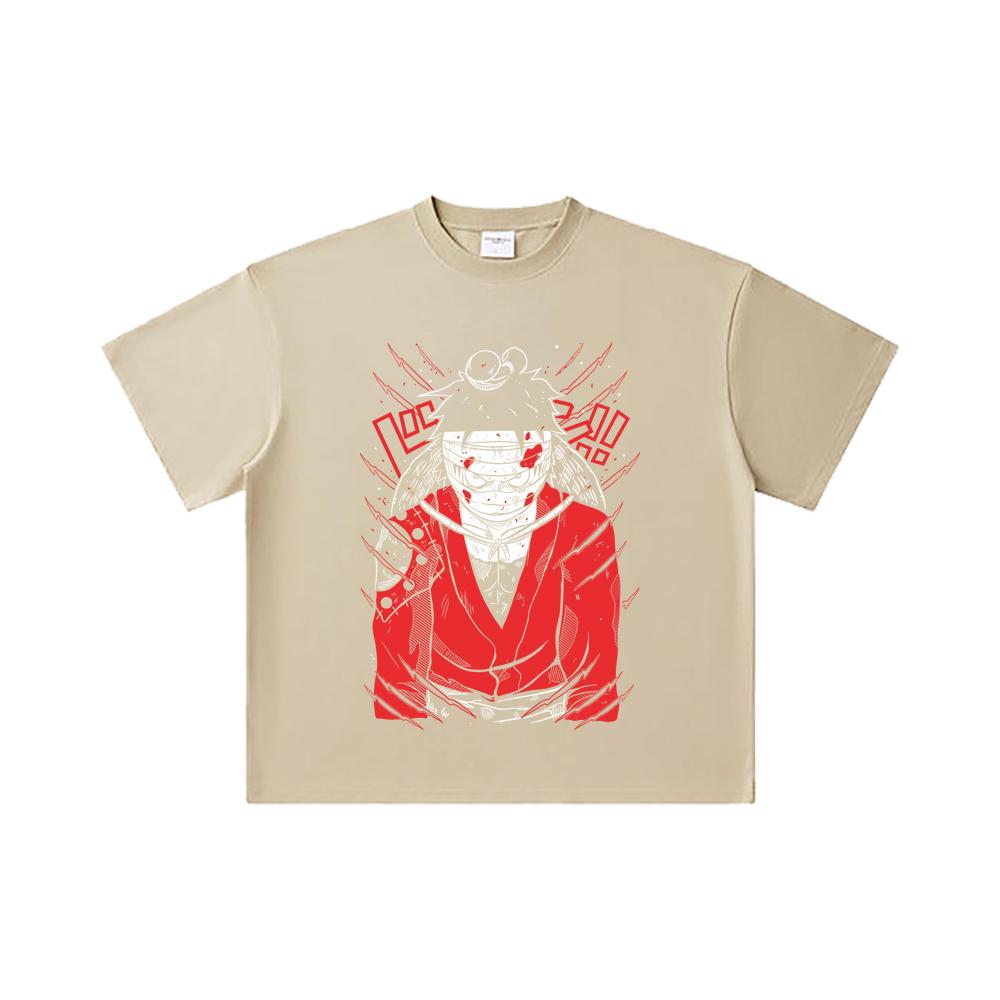 260 GSM Double Yarn 32 Count 100% Cotton One Piece V26 Luffy Wano Print Unisex Heavy Cotton T Shirt
