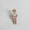 1Pcs Alloy Christmas Lapel Pin Nutcracker Soldier Enamel Rhinestone Brooch Holiday Jewelry For Daily Outfit Decoration