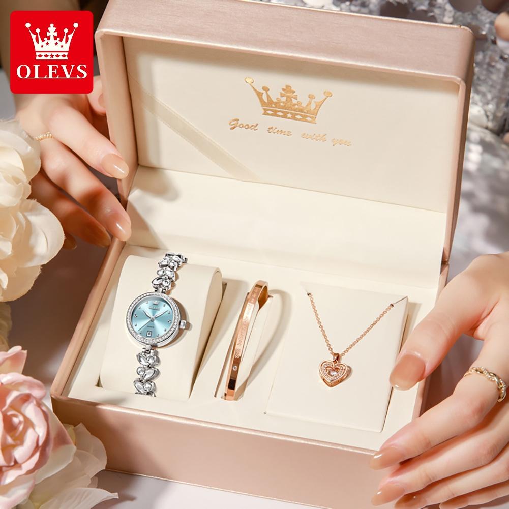 OLEVS 5679 Women Watches Fashion Elegant Quartz Watch Waterproof Luminous Ladies Date Watch Girls Gift Box Original Brand Reloj