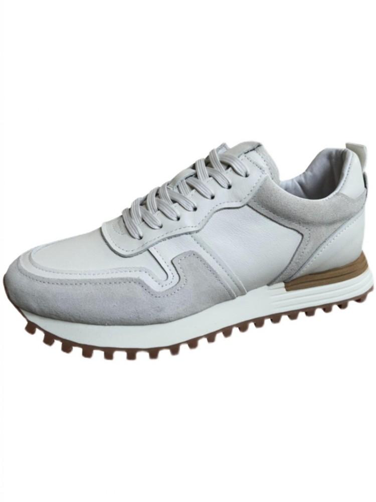 Fashion Men Thick Platform Genuine Leather Sneakers Outside Joggers Trainers Man Spring New Comfortable Active Skateboard Shoes