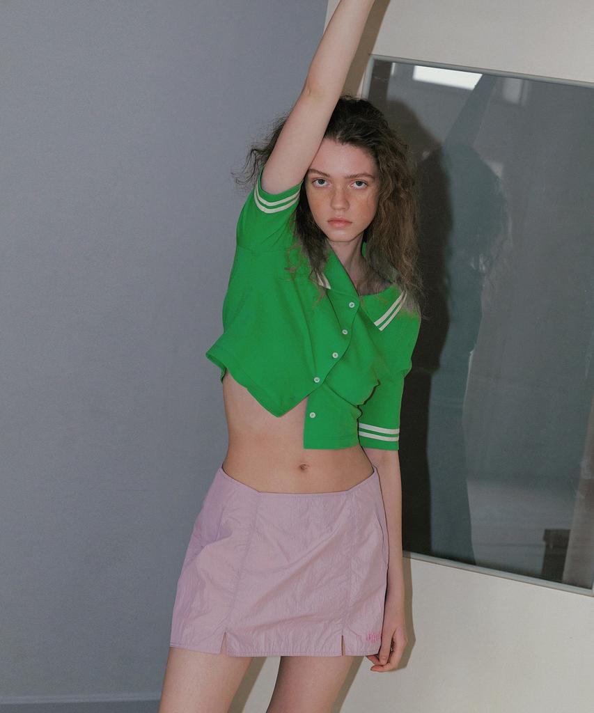Obeodyupeulleeo Marine Pique Top_Apple Green