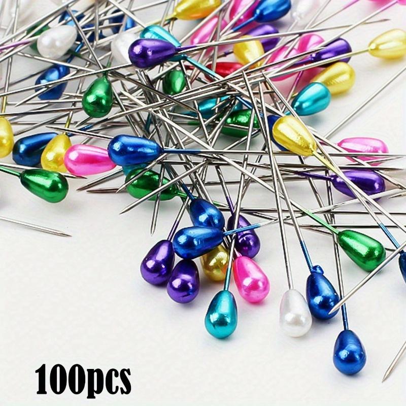 

100 шт. Цветные булавки для позиционирования ручной работы для шитья и постельных принадлежностей - Простые в использовании и прочные 100pcs/set разноцветный