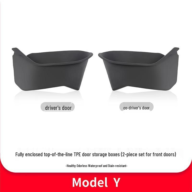 Tesla Model Y Model 3 Türschlitz-Aufbewahrungsbox mit Samtpads zum Schutz