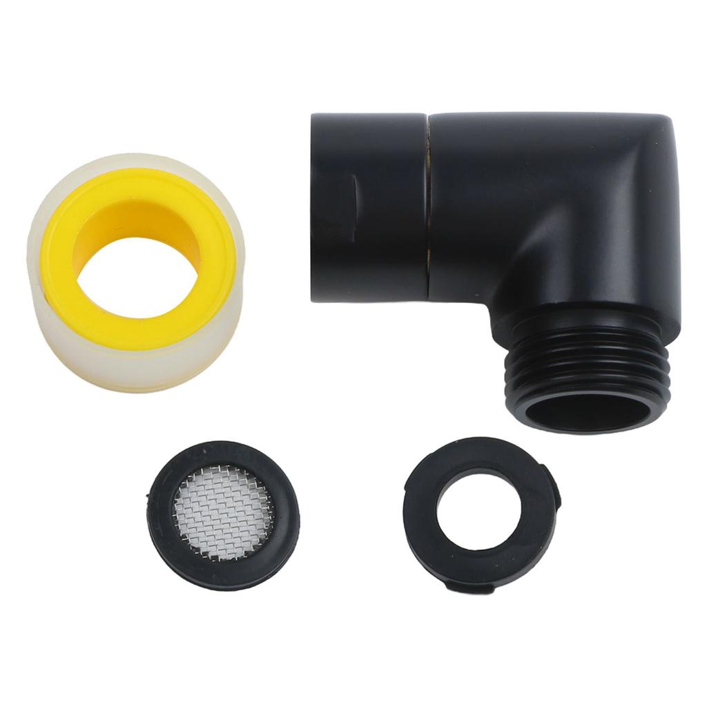 Black Shower Fitting G1/2 Shower Connector Shower Elbow