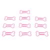 100pcs Paper Clips  Bone Shape Portable Small Cute Electroplating Metal Paper Clips for File Cla
