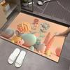 3D Expansion Wind Three-dimensional Diatom Mud Floor Mat Bathroom Toilet Water Absorption Non-slip Mat Household Toilet Foot Mat Quick Drying