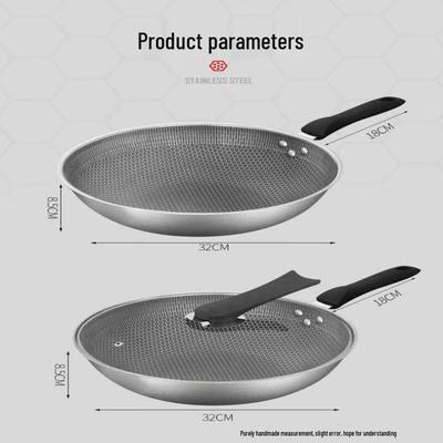 ZISIZ Stainless Steel Non-Stick Wok Pan