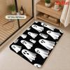 Spooky Ghost Print Polyester Doormat Mat Halloween Halloween Seasonal Entryway Floor Runner Rug Home Decor Entrance Mat for Uniq