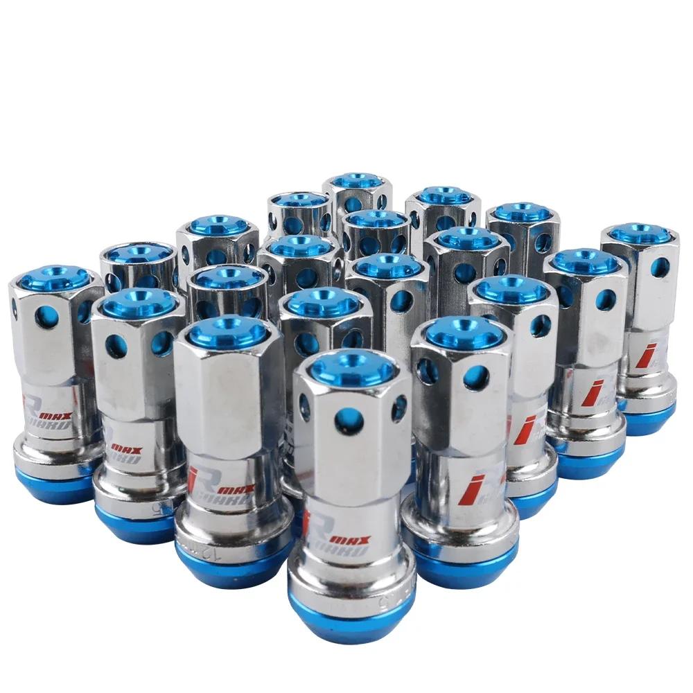New R40 Style Racing Lock Lug Nuts (20pcs) + 2 Security Key Sets - 44mm Wheel Nuts, M12x1.5