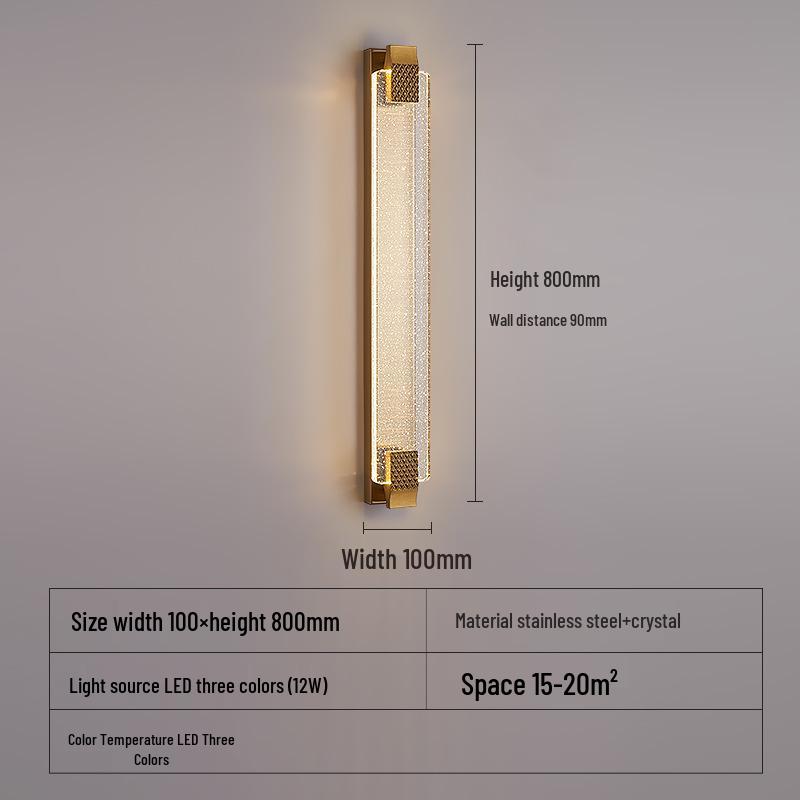 Postmodern Crystal Wall Lamp: Elegant Lighting for Living Rooms, Entrances, Aisles, Stairways, and Bedside Décor