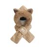Fox Ear Hat and Scarf Combo for Women, Cute Plush Furry Animal Hat with Attached Neck Warmer, Two-piece Set for Winter