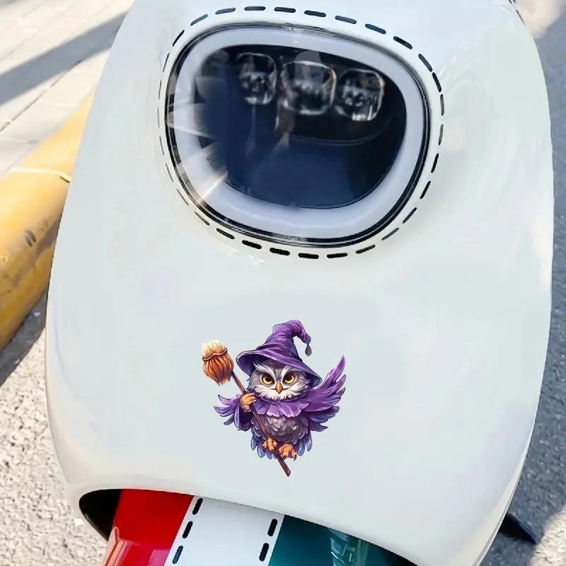 DS42#14x15cm Roztomilá kreslená kouzelná sova Vodotěsná vinylová nálepka na auto Externí příslušenství