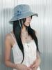 Olinkeompeulliteu Belt Denim Washed Safari Hat (Light Blue)