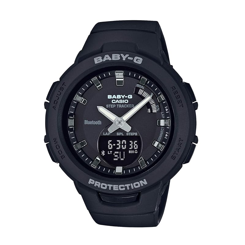 

[Casio] watch Baby G[] FOR SPORTS Step counting Bluetooth mounted BSA-B100-1AJF ladies black
