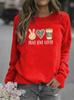 Printed Pattern Women's Round Neck Sweatshirt