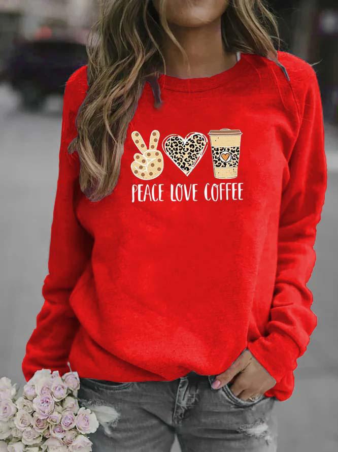 Printed Pattern Women's Round Neck Sweatshirt
