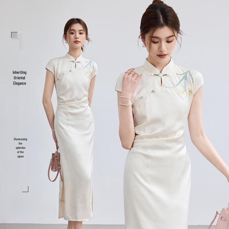 VICTORIA&VERA New Chinese Style Short Sleeve Cheongsam Dress V9012L09