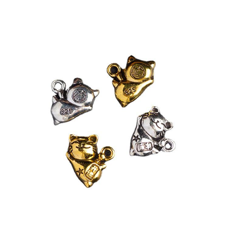 Creative Fu Character Lucky Cat DIY Pendant & Bracelet Charm Kit