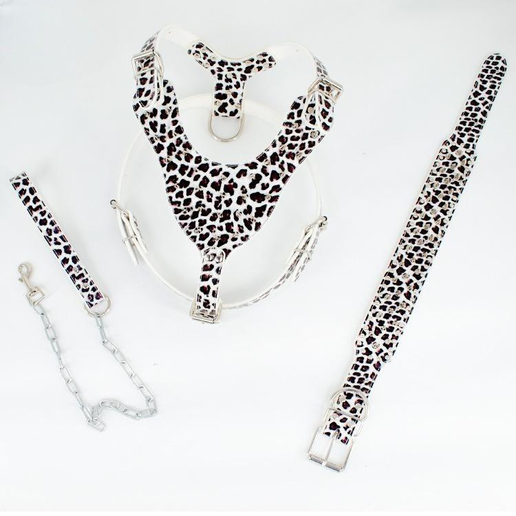 

Шкіряна шлея для собак із шипами, нашийник із заклепками та повідок для середніх собак XS 38-46CM