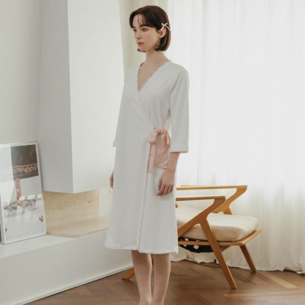 Frenchiel Frottee-Bademantel Pwhite Fwgn830