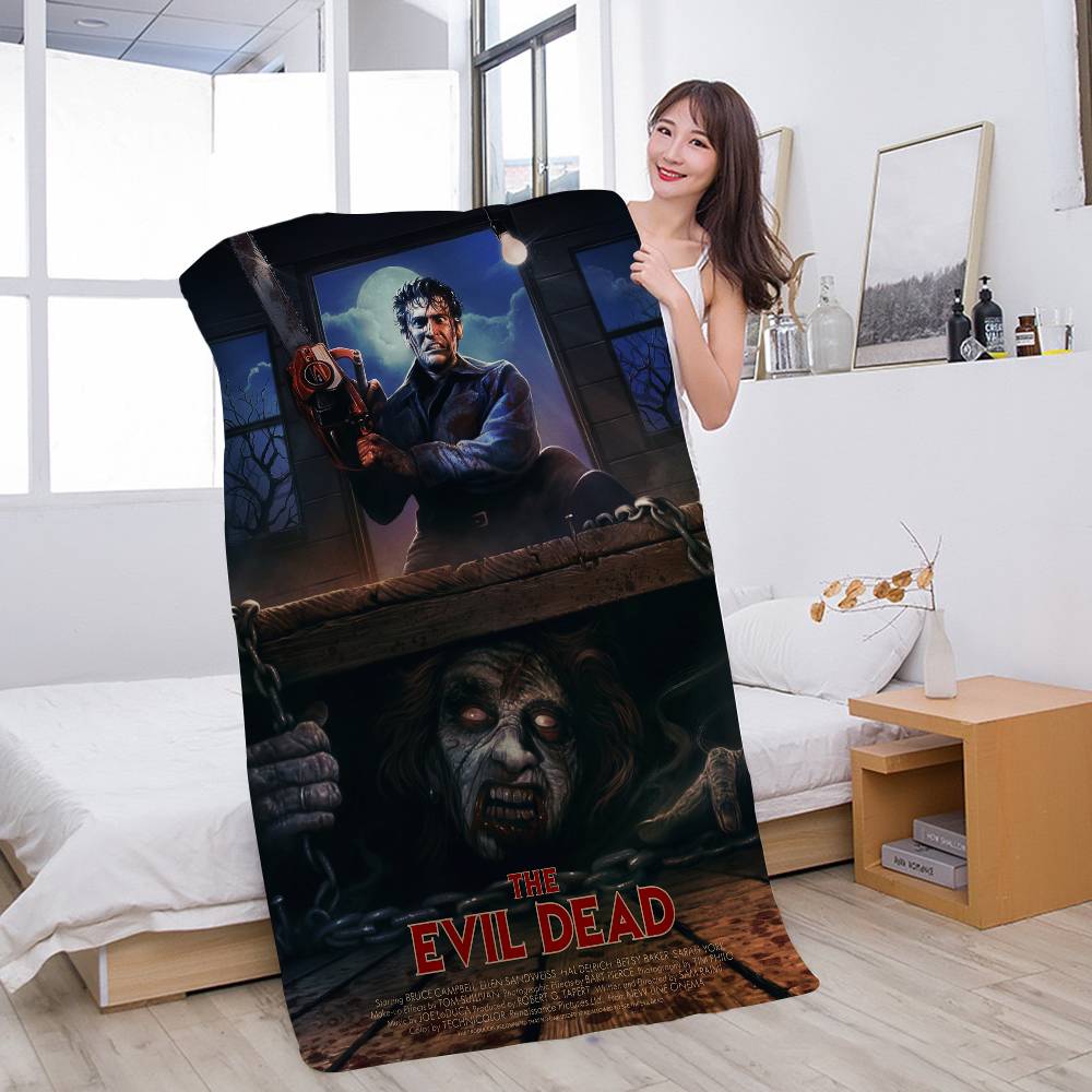 T-La E-Evil Dead Anime Asciugamano da Spiaggia Morbido Assorbente Panno per Lavaggio Regali per Bambini Viaggio Campeggio Palestra