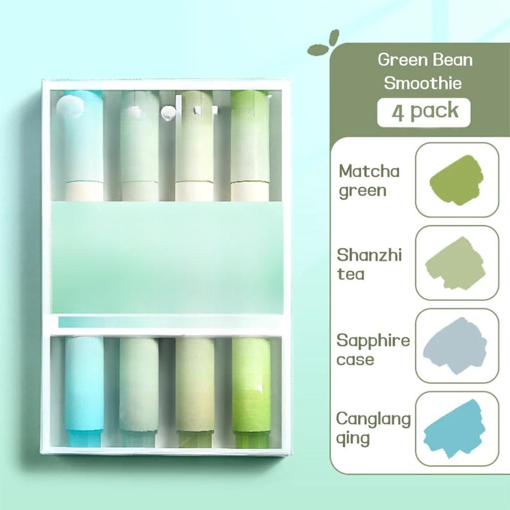 

4 шт. набор цветных маркеров Kawaii школьные принадлежности маркеры милые корейские канцелярские принадлежности зелёный