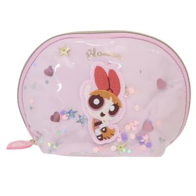 Marimo Craft Powerpuff Girls Shaka Shaka Series Shaka Shaka Round W120 X H150 X D75mm Pouch, Blossom, Approx. MPPG-154