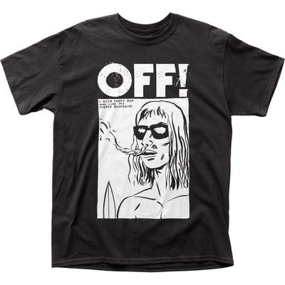 OFF Boyfriend T-shirt Heren Rock and Roll Muziek Klassieke Band T-shirt Nieuw Zwart