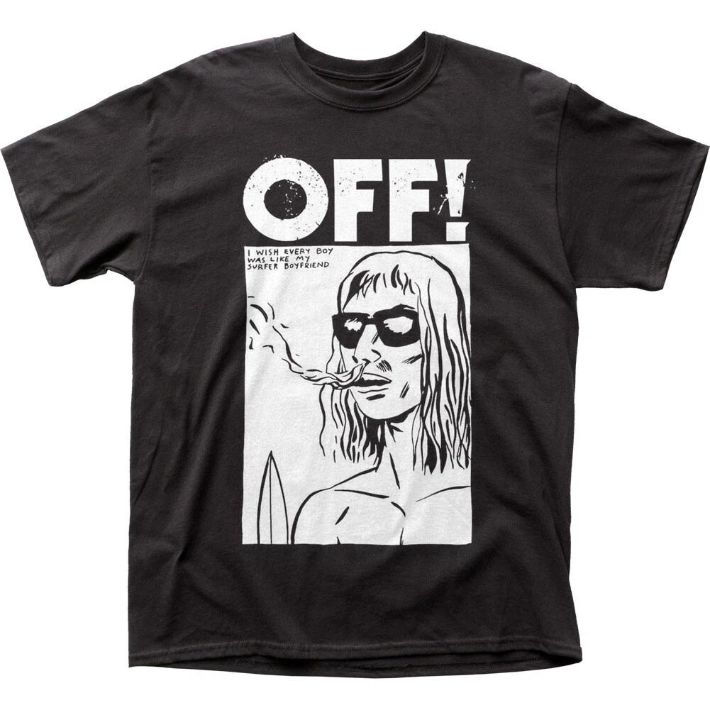 OFF Boyfriend T Shirt Mens Rock And Roll Music Classic Band Tee New Black