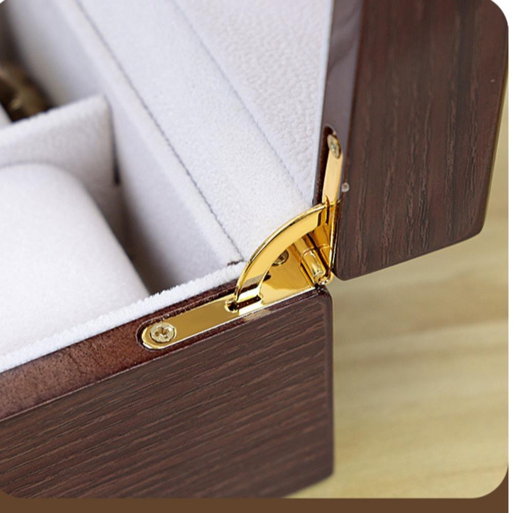 Watch Box, Wooden Watch Organizer, High-end Watch Storage Box, 10 Slots Display Case with Large Glass Lid, Ideal Gift