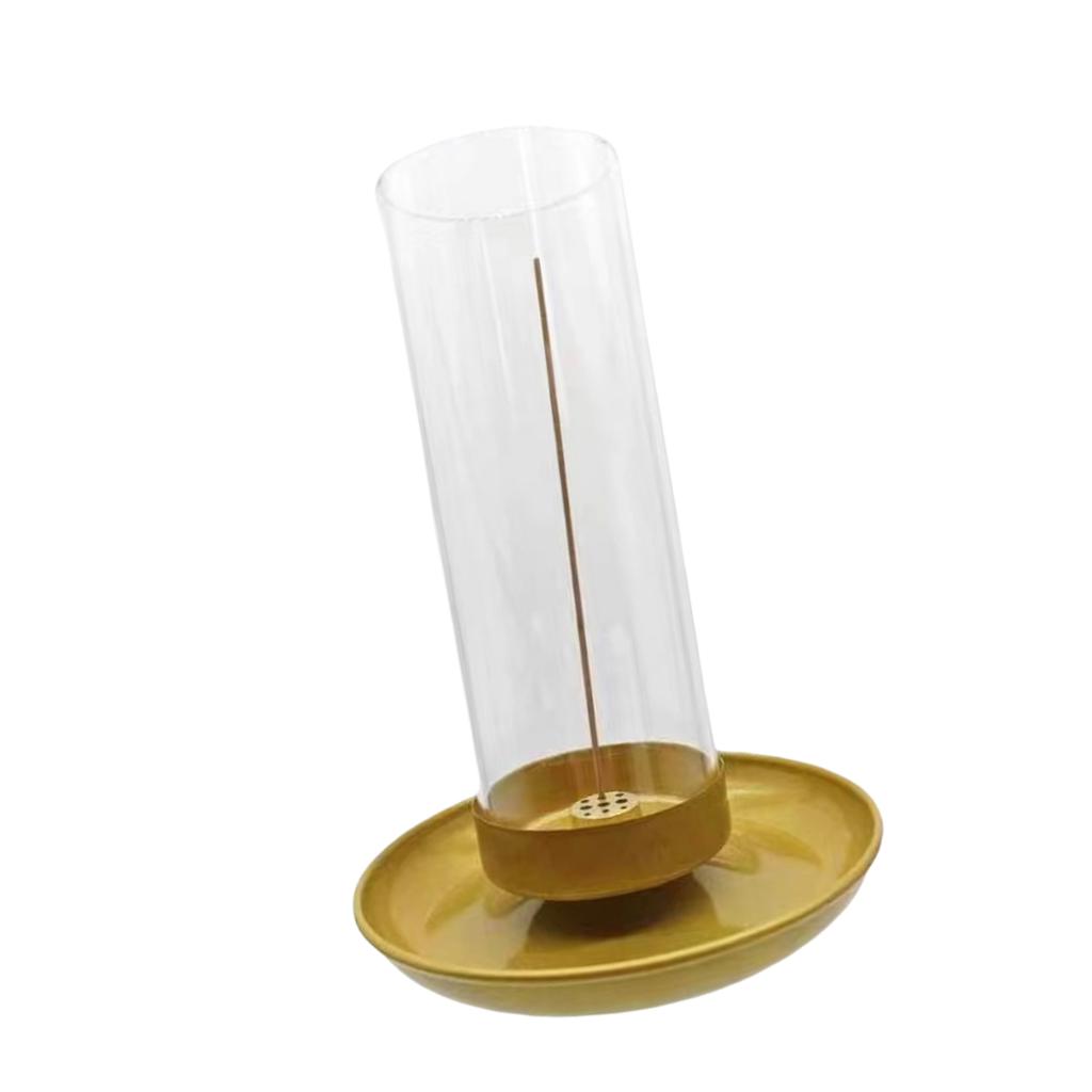 Anti Ashes Flying Incenses Stick Burners Holder with Glass Catcher for Home Decors and Relaxation in Meditations Room