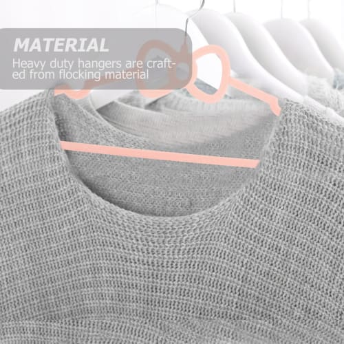 NUOLUX Clothes Hangers, Ribbon, Non-Slip, Pink, 39.5cm, 10 Pieces, Cute Butterfly Shape, Prevents Sagging, Suitable for Suits, Jackets, Basic Clothes,