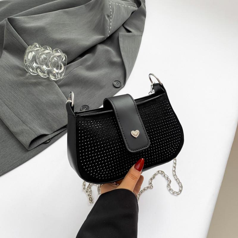 

Elegant Colorful Small Square Bag For Women Ideal For Daily Casual Outfits Black