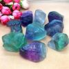 Natural Rainbow Fluorite Crystal Coarse Stone Healing Rough Crystal Specimen For Fish Tank Home Decoration Reiki