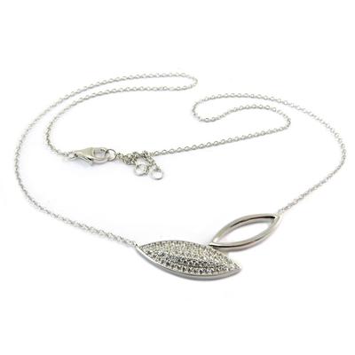 [P6892] - Silver Necklace 'Sissi' Silver White (rhodium Plated)