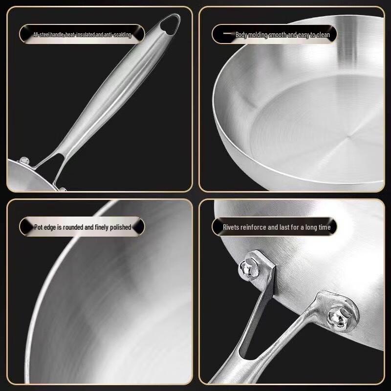 ZISIZ 3-Ply Steel Non-Stick Frying Pan