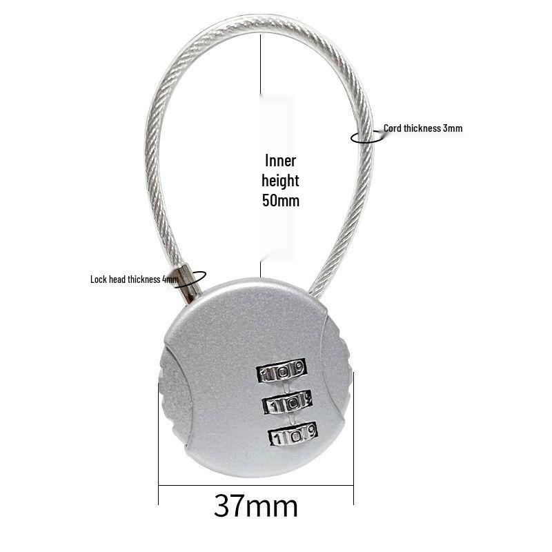 

Мини стальной тросик водонепроницаемый кодовый замок для общежития, шкафчика, багажа, автомобиля и использования на открытом воздухе