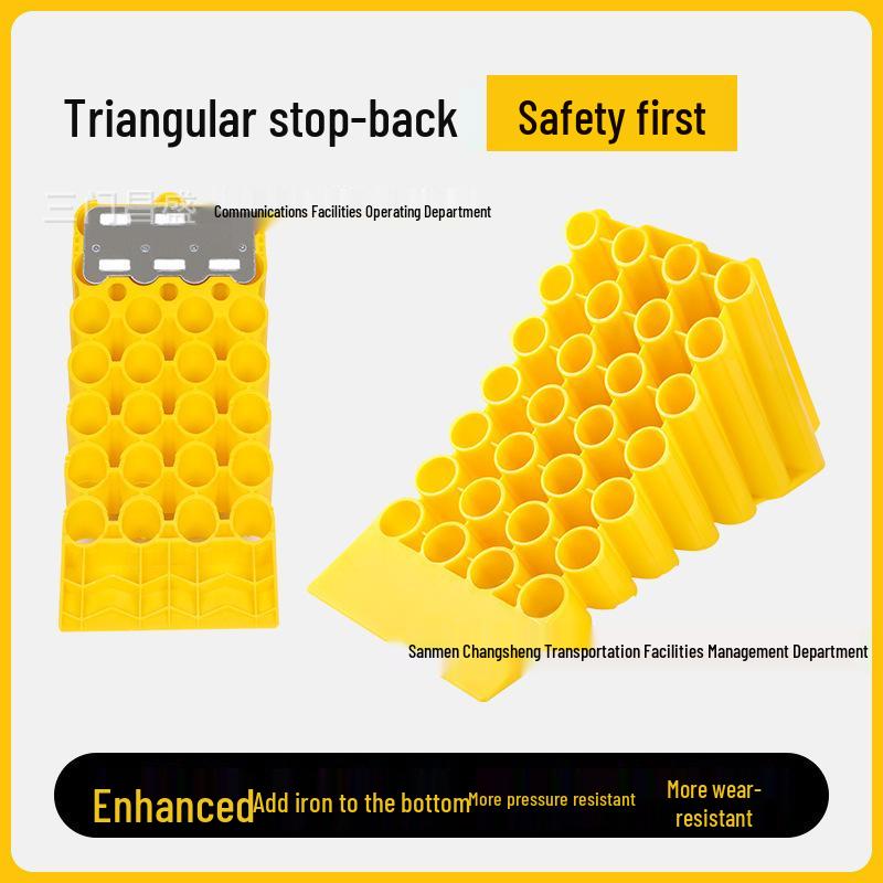 Portable Non-slip Triangle Wheel Chock - Rubber Car and Van Anti-roll Stopper