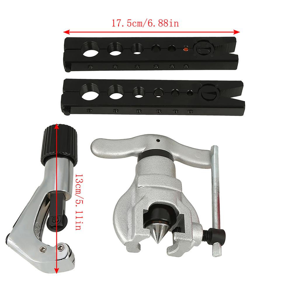 Pipe Eccentric Cone Flaring Tool Set Copper Aluminum Tube Flare Repair Assortment Kit