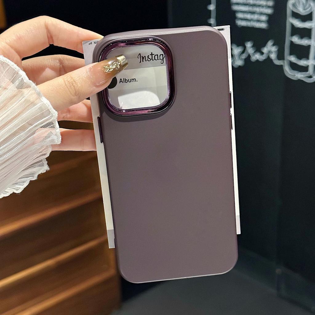New Liquid Silicone Mobile Phone Case Electroplating Lens Apple 15PRO Creative Protective Case iPhone14PRO Suitable