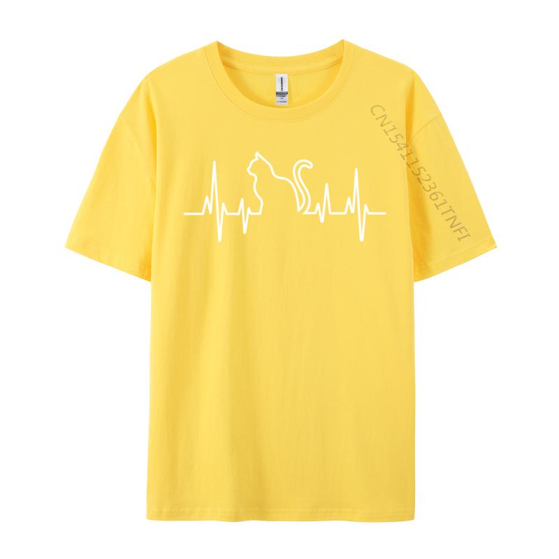 Heartbeat Cat Lover Cat Lover Heartbeat Funny Cute Cat Leisure T Shirts Fashion Unisex T Shirt Printed On Sweatshirts