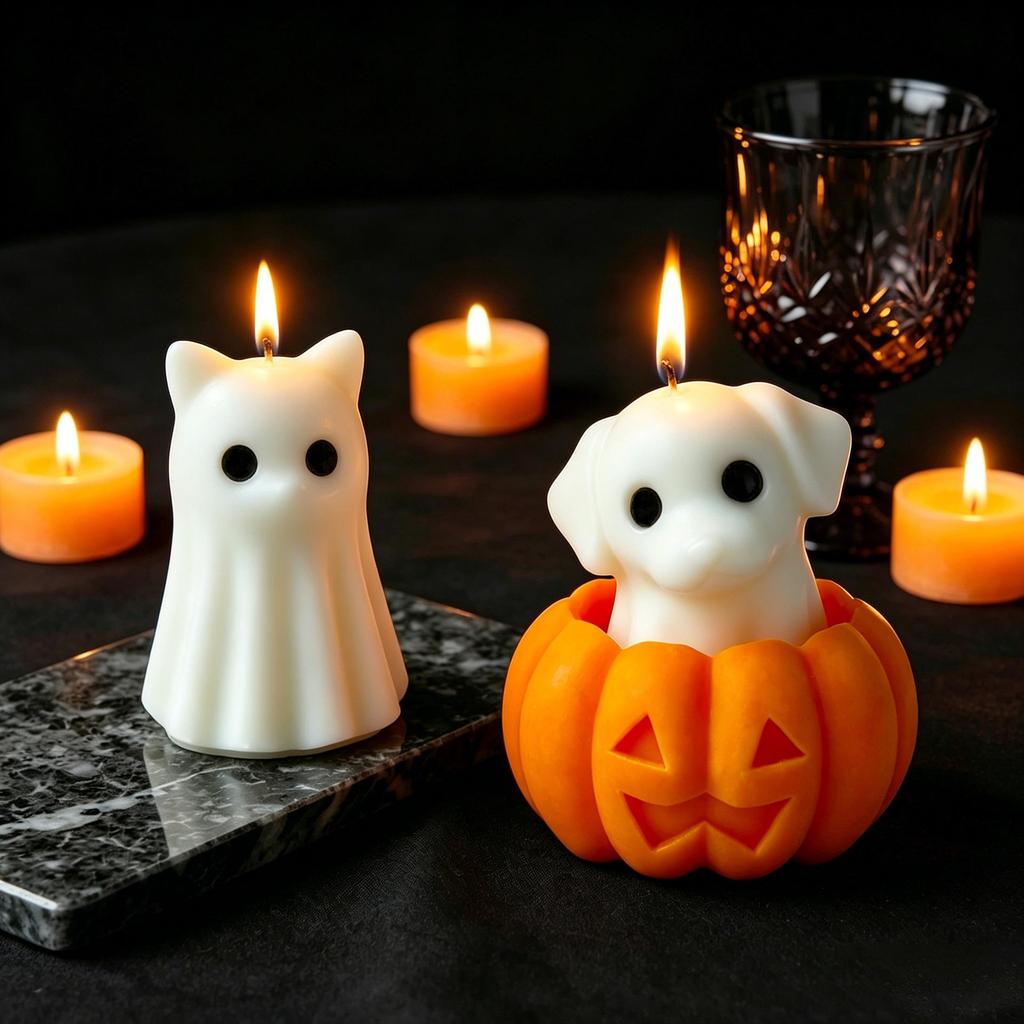 Custom Handmade Pumpkin Scented Halloween Candle Ornament - Creative & Practical Small Gift Souvenir