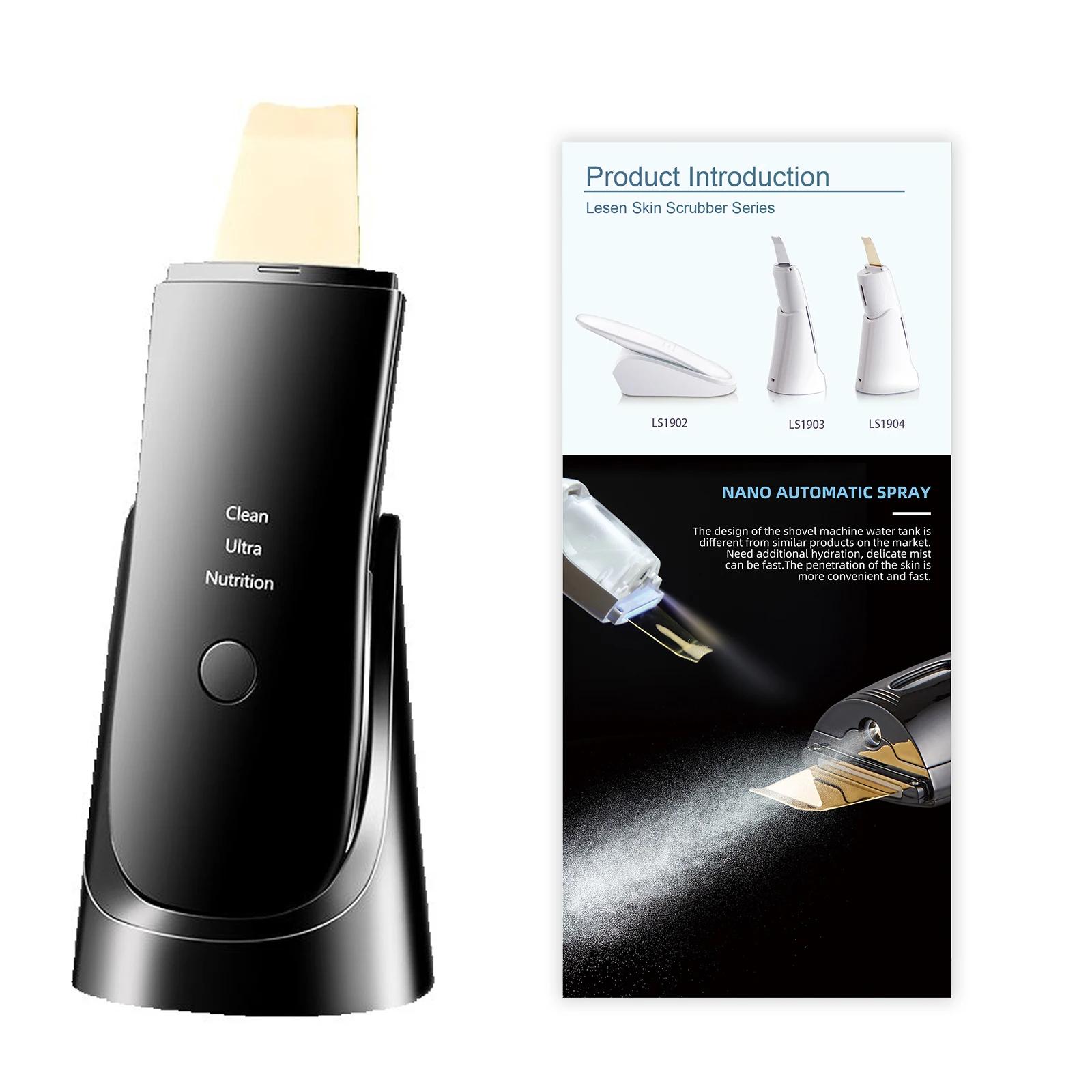 

Ультразвуковой скрабер для кожи Удаление черных точек Отшелушивание Очищающая лопатка Удаление омертвевшей кожи Глубокое очищение Скребок Подтяжка лица Укрепление Уход за кожей