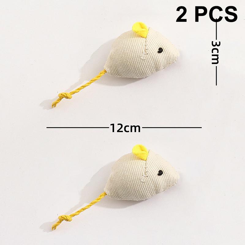

2PCS Plush Interactive Plush Rat And Cat Toys With Durable Linen Perfect For Pet Safe For Indoor Play Pet Toys