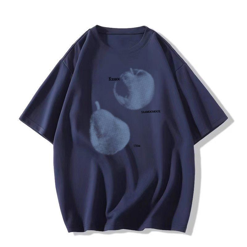 Fat mm summer cotton large size short-sleeved t-shirt women's new popular design sense niche American loose half-sleeved top