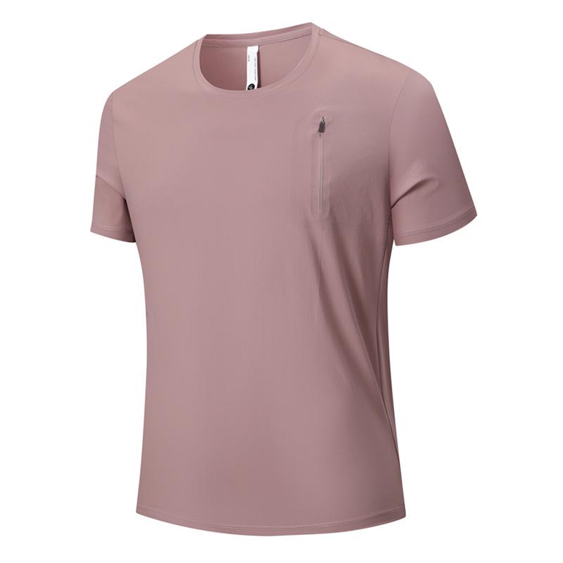 Ice Silk Unisex Short Sleeve Quick Dry T-Shirt - Breathable, Comfortable, Casual Round Neck, 2025 New Outdoor Fitness Wear